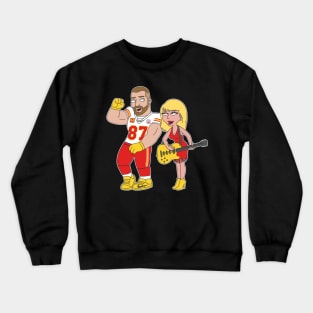 Football Man & Guitar Girl Crewneck Sweatshirt